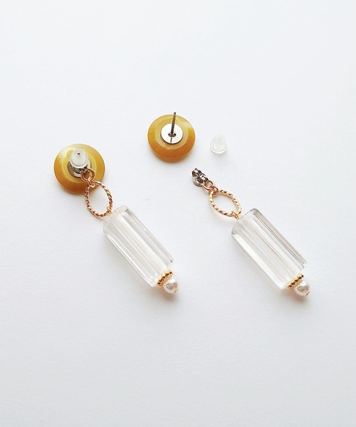 tone(トーン)の「【Cherie+Chambre】Vintage Button Pierce #8(ピアス(両耳用)・レディース・ピンク/グリーン・FREE)」の10枚目の写真