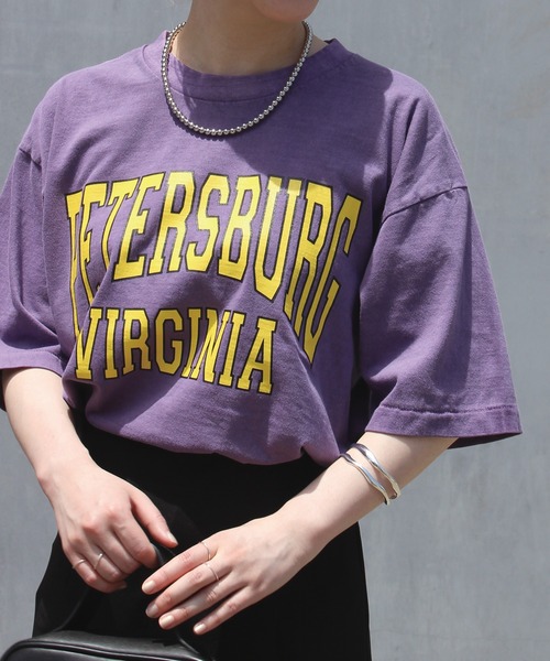 SCREEN STARS（スクリーンスターズ）の「【SCREEN STARS】カレッジロゴTシャツ（Tシャツ/カットソー・レディース・パープル/レッド/グリーン/イエロー/オレンジ/ブルー・M/L/XL）」の3枚目の写真