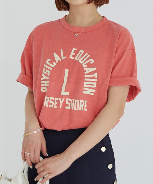 SCREEN STARS（スクリーンスターズ）の「【SCREEN STARS】カレッジロゴTシャツ（Tシャツ/カットソー・レディース・パープル/レッド/グリーン/イエロー/オレンジ/ブルー・M/L/XL）」の5枚目の写真