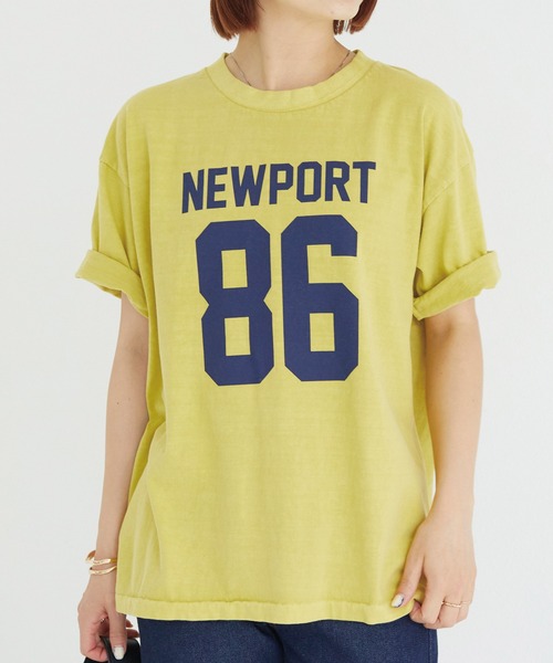 SCREEN STARS（スクリーンスターズ）の「【SCREEN STARS】カレッジロゴTシャツ（Tシャツ/カットソー・レディース・パープル/レッド/グリーン/イエロー/オレンジ/ブルー・M/L/XL）」の4枚目の写真