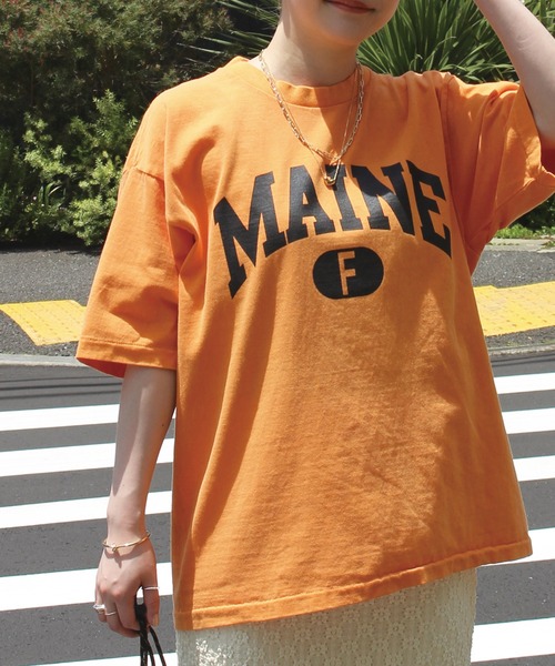 SCREEN STARS（スクリーンスターズ）の「【SCREEN STARS】カレッジロゴTシャツ（Tシャツ/カットソー・レディース・パープル/レッド/グリーン/イエロー/オレンジ/ブルー・M/L/XL）」の7枚目の写真