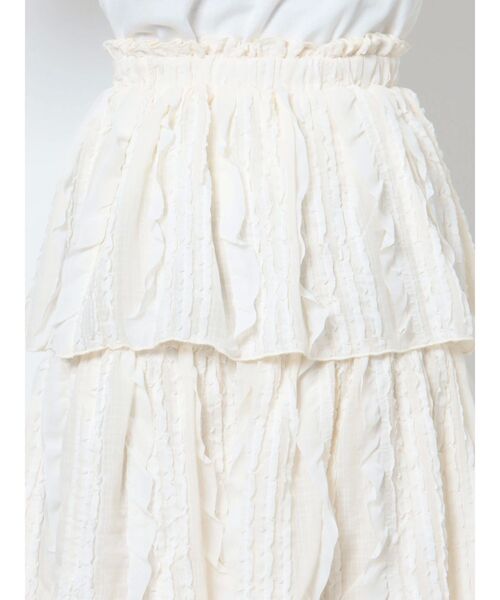 merry jenny（メリージェニー）の「frill frill frillティアードスカート（スカート・レディース・アイボリー/オフホワイト/ブラック・FREE）」の20枚目の写真