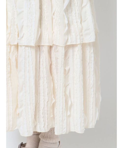 merry jenny（メリージェニー）の「frill frill frillティアードスカート（スカート・レディース・アイボリー/オフホワイト/ブラック・FREE）」の12枚目の写真