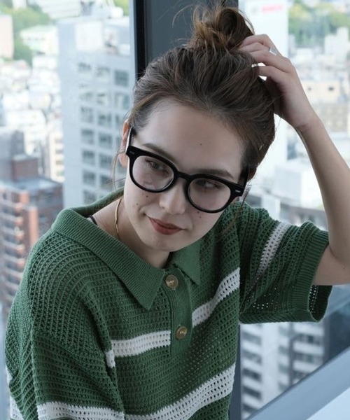 niko and...（ニコアンド）の「オリジナルボスリントン伊達メガネ（メガネ・レディース・その他1/ブラック/ブラウン・FREE）」の2枚目の写真