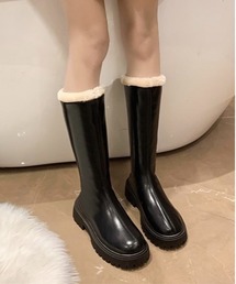 【OKUOKU Recommend Select】厚底 ボア素材 ブーツ oku-shoes-690039528134-50