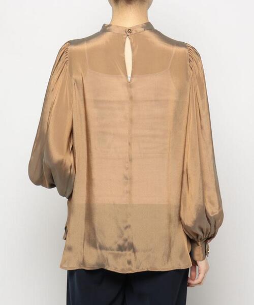 BEATRICE（ベアトリス）の「【BEATRICE】シルキーパフスリーブブラウス（シャツ/ブラウス・レディース・ブラウン/ブラック・2）」の5枚目の写真