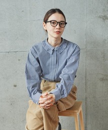 PAR ICI | グランジウォッシュ 衿先フリルタックブラウス(シャツ/ブラウス)