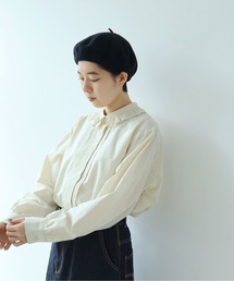 PAR ICI パーリッシィ スタンドカラーシャツ 日本製 ブラウス 白 綿 M PAR ICI｜パーリッシィのシャツ/ブラウス（スタンドカラー）通販