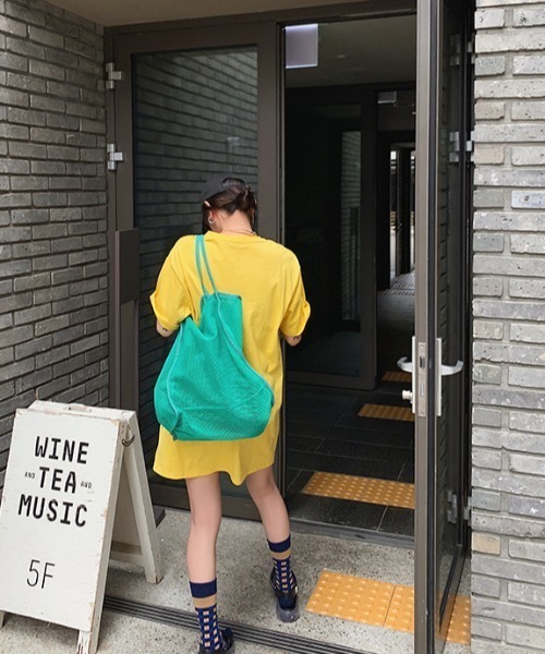 ｔｏｌｅｎｅ（トレネ）の「メッシュビッグトートバッグ / マルチバッグ（トートバッグ・レディース・ベージュ/ブルーグリーン/ブラック・ONE SIZE）」の7枚目の写真