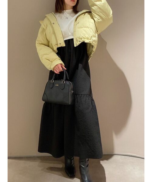 dazzlin（ダズリン）の「チュールスリーブロゴプルオーバー（Tシャツ/カットソー・レディース・チャコールグレー/ベージュ/オフホワイト・FREE）」の18枚目の写真