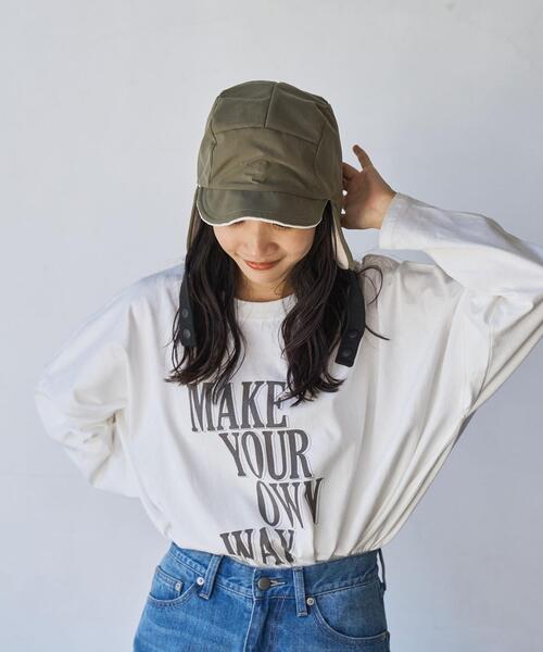 coen（コーエン）の「ナイロンフライトキャップ（キャップ・レディース・オリーブ/ダークグレー・FREE）」の19枚目の写真