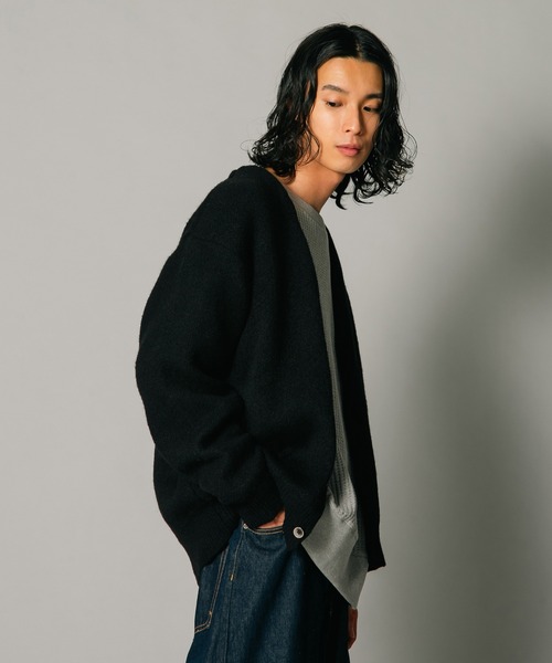 BEVERLY HILLS POLO CLUB（ビバリーヒルズポロクラブ）の「【BEVERLY HILLS POLO CLUB/ビバリーヒルズポロクラブ 】モヘアタッチ　無地　ニット　カーディガン　ワンポイントロゴ刺繍（カーディガン/ボレロ・レディース・ラベンダー/サックスブルー/レッド/ライトグリーン/ブラック/キャメル・MEDIUM/LARGE）」の20枚目の写真