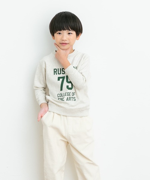 URBAN RESEARCH DOORS（アーバンリサーチドアーズ）の「『親子リンク』ミニ裏毛ナンバリングスウェット(KIDS)（スウェット・キッズ・ネイビー/オートミール・135/120/105）」の9枚目の写真
