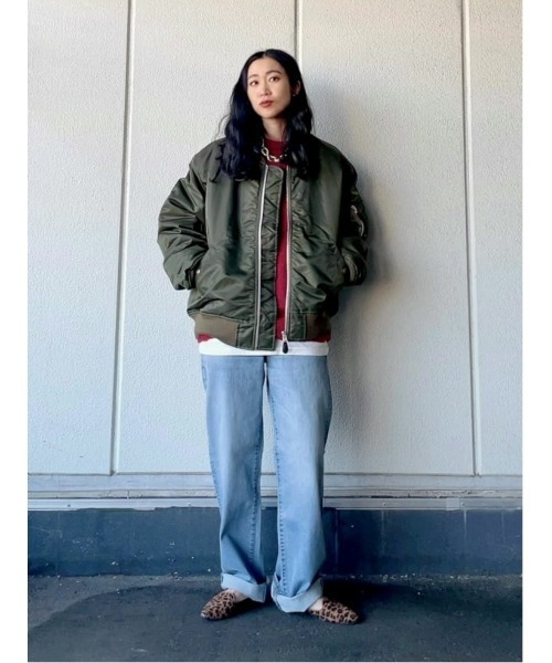 BACK NUMBER（バックナンバー）の「【BACK NUMBER】【ＥＸＴＲＡＴＨＥＲＭＯ】ＭＡ－１フライトジャケット（MA-1・メンズ・オリーブ/ブラック・L/XL/M）」の12枚目の写真