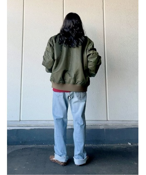 BACK NUMBER（バックナンバー）の「【BACK NUMBER】【ＥＸＴＲＡＴＨＥＲＭＯ】ＭＡ－１フライトジャケット（MA-1・メンズ・オリーブ/ブラック・L/XL/M）」の13枚目の写真