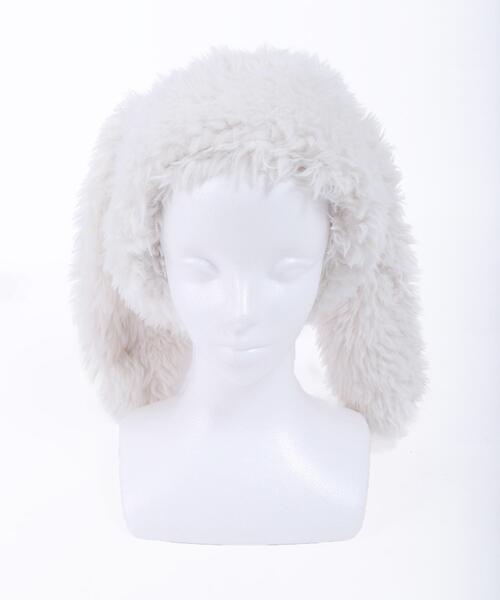 WC(ダブル シー)の「うさ耳フェイクファーハット(ハット・レディース・ブラック/ホワイト・FREE)」の21枚目の写真