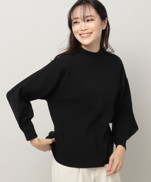 Elura(エルーラ)の「濃密なめらか袖コンニット(ニット/セーター・レディース・ブラック・MEDIUM/SMALL/LARGE)」の1枚目の写真