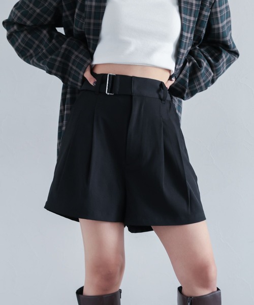 PAGEBOY（ページボーイ）の「Wクロスハイウエストショートパンツ（その他パンツ・レディース・ブラック/ターコイズブルー/チャコールグレー・FREE）」の8枚目の写真