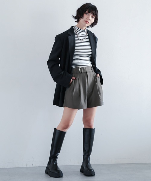 PAGEBOY（ページボーイ）の「Wクロスハイウエストショートパンツ（その他パンツ・レディース・ブラック/ターコイズブルー/チャコールグレー・FREE）」の16枚目の写真