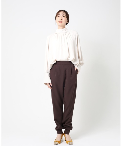 ONE'S TRUE（ワンズトゥルー）の「スタンドカラーブラウス（シャツ/ブラウス・レディース・ブラック/オフホワイト・M）」の12枚目の写真