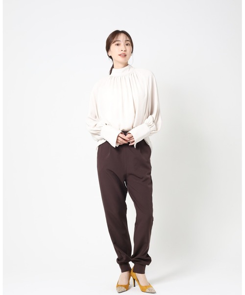 ONE'S TRUE（ワンズトゥルー）の「スタンドカラーブラウス（シャツ/ブラウス・レディース・ブラック/オフホワイト・M）」の13枚目の写真