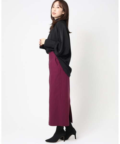 ONE'S TRUE（ワンズトゥルー）の「スタンドカラーブラウス（シャツ/ブラウス・レディース・ブラック/オフホワイト・M）」の21枚目の写真