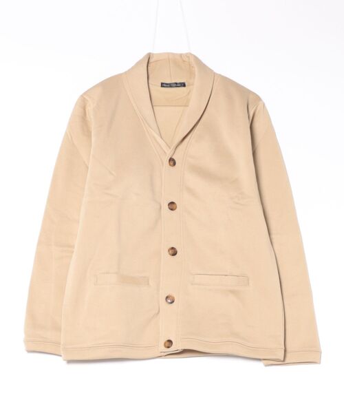 STYLEBLOCK(スタイルブロック)の「裏起毛ショールカーディガン(カーディガン/ボレロ・メンズ・ネイビー/ベージュ/杢グレー/チャコール・L/M)」の1枚目の写真