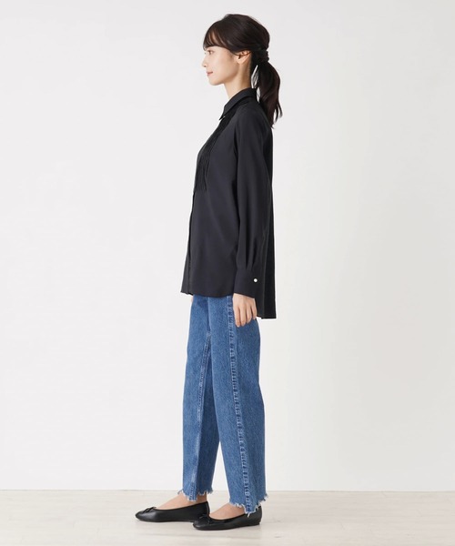 en recre（アンレクレ）の「ピンタックシャツブラウス（シャツ/ブラウス・レディース・オフホワイト/サックスブルー/ブラック・2）」の13枚目の写真