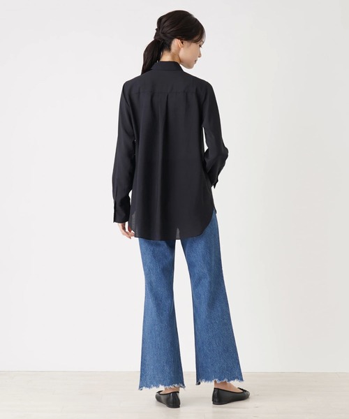 en recre（アンレクレ）の「ピンタックシャツブラウス（シャツ/ブラウス・レディース・オフホワイト/サックスブルー/ブラック・2）」の14枚目の写真