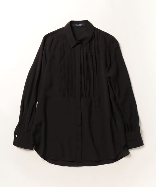 en recre（アンレクレ）の「ピンタックシャツブラウス（シャツ/ブラウス・レディース・オフホワイト/サックスブルー/ブラック・2）」の6枚目の写真