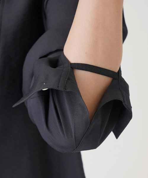 en recre（アンレクレ）の「ピンタックシャツブラウス（シャツ/ブラウス・レディース・オフホワイト/サックスブルー/ブラック・2）」の21枚目の写真