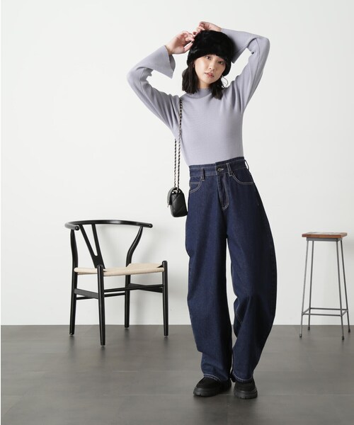 FREE'S MART(フリーズマート)の「◆フェイクファーメーテル帽(ハット・レディース・ブラック/アイボリー・フリ-)」の5枚目の写真