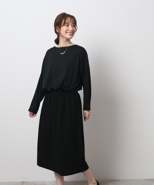 SHOO・LA・RUE（シューラルー）の「◆大人上品 ジャカードスカート ドッキングワンピース（ワンピース・レディース・ブラウン系5/ブラック・04/02/03）」の4枚目の写真