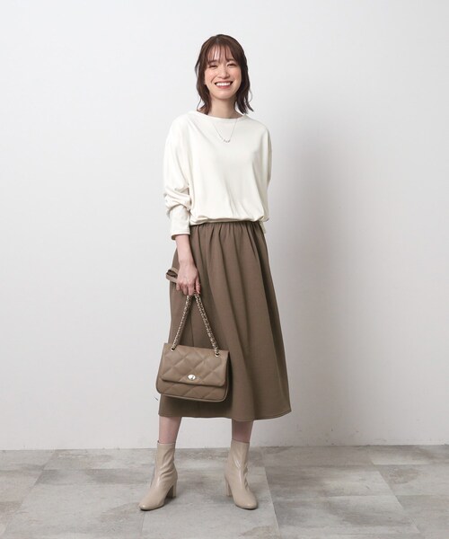 SHOO・LA・RUE（シューラルー）の「◆大人上品 ジャカードスカート ドッキングワンピース（ワンピース・レディース・ブラウン系5/ブラック・04/02/03）」の17枚目の写真