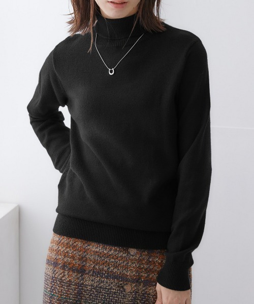 洗えるタートルネックニット(毛玉になりにくい・ふんわりもちもち素材 洗えるタートルネックニット(毛玉になりにくい・ふんわりもちもち素材