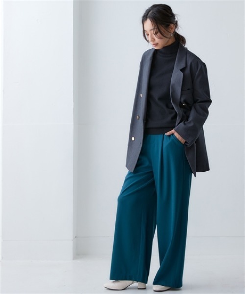 洗えるタートルネックニット(毛玉になりにくい・ふんわりもちもち素材