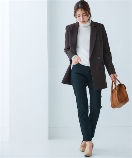 nissen（ニッセン）の「洗えるタートルネックニット(毛玉になりにくい・ふんわりもちもち素材）（ニット/セーター・レディース・アイボリー/グリーン/モカ/ライトグレー/ブラック/ピンク系/ロイヤルブルー・L/3L/M/S/LL）」の11枚目の写真