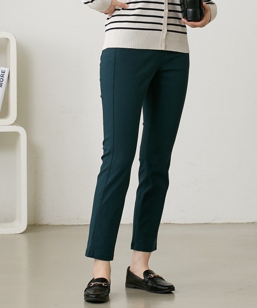 nissen（ニッセン）の「裏起毛　動けてキレイ見えスリムパンツ（ストレッチ素材）（その他パンツ・レディース・オフホワイト/カーキ/ネイビー/ブラック/グリーン/ブラウン/グリーン系・S/M/LL/L）」の4枚目の写真