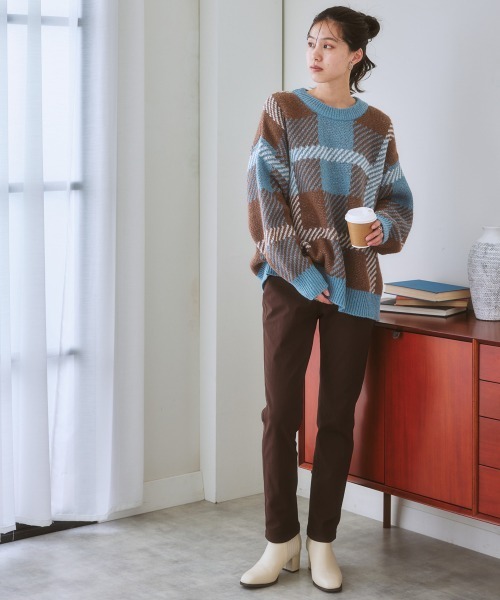 nissen（ニッセン）の「裏起毛　動けてキレイ見えスリムパンツ（ストレッチ素材）（その他パンツ・レディース・オフホワイト/カーキ/ネイビー/ブラック/グリーン/ブラウン/グリーン系・S/M/LL/L）」の12枚目の写真