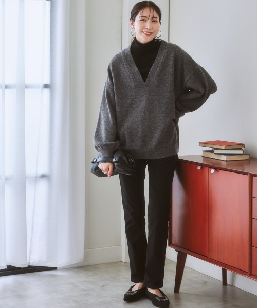 nissen（ニッセン）の「裏起毛　動けてキレイ見えスリムパンツ（ストレッチ素材）（その他パンツ・レディース・オフホワイト/カーキ/ネイビー/ブラック/グリーン/ブラウン/グリーン系・S/M/LL/L）」の10枚目の写真