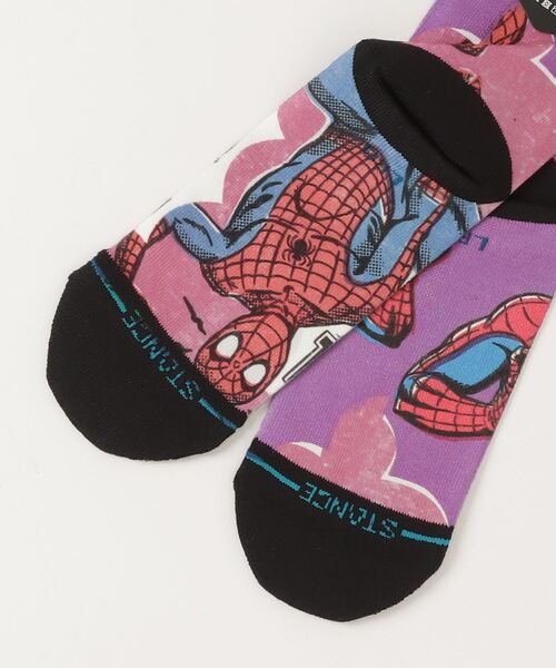 STANCE(スタンス)の「STANCE/スタンス SPIDEY SENSES スパイダーマン(ソックス/靴下・メンズ・パープル・FREE)」の3枚目の写真