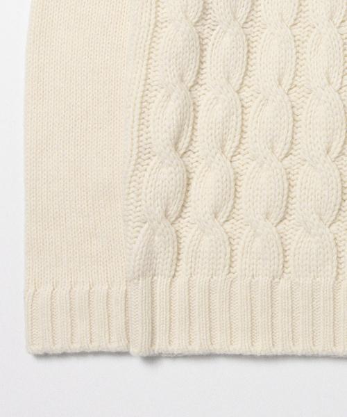 BEAMS LIGHTS Men's（ビームスライツ メンズ）の「BEAMS LIGHTS / ケーブルハイネックニット（日本製）（ニット/セーター・メンズ・グレー/ホワイト/ブラック・SMALL/MEDIUM/X-LARGE/LARGE）」の11枚目の写真