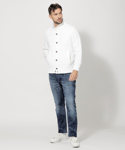 EPOCAホワイト ニットブルゾン ソフトウールニットブルゾン（M1N46651＿＿） | EPOCA UOMO