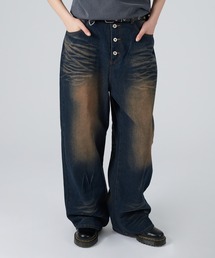 WISH FOR EVER | OVERDYED WIDE DENIM / オーバーダイワイドデニム(デニムパンツ)