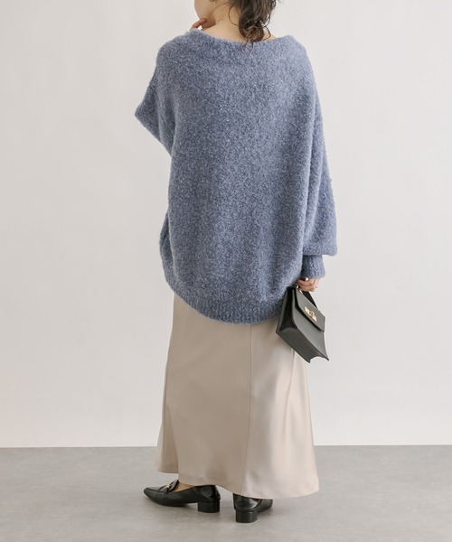 RIVE DROITE（リヴドロワ）の「ブークレーボリュームスリーブニット（ニット/セーター・レディース・ブルー/モカ・FREE）」の7枚目の写真