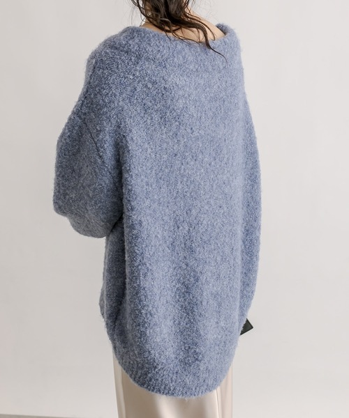 RIVE DROITE（リヴドロワ）の「ブークレーボリュームスリーブニット（ニット/セーター・レディース・ブルー/モカ・FREE）」の11枚目の写真