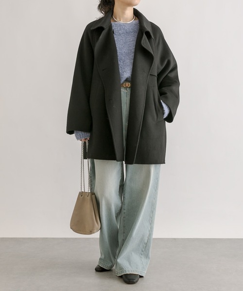 RIVE DROITE（リヴドロワ）の「ブークレーボリュームスリーブニット（ニット/セーター・レディース・ブルー/モカ・FREE）」の13枚目の写真