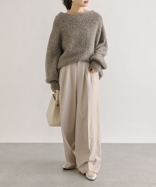 RIVE DROITE（リヴドロワ）の「ブークレーボリュームスリーブニット（ニット/セーター・レディース・ブルー/モカ・FREE）」の14枚目の写真