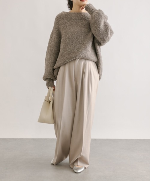 RIVE DROITE（リヴドロワ）の「ブークレーボリュームスリーブニット（ニット/セーター・レディース・ブルー/モカ・FREE）」の15枚目の写真