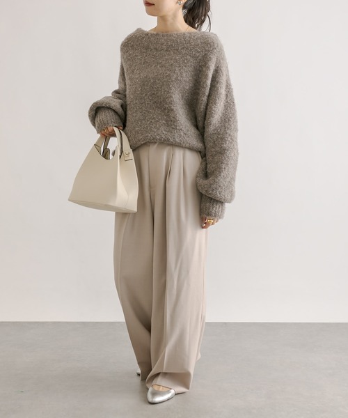 RIVE DROITE（リヴドロワ）の「ブークレーボリュームスリーブニット（ニット/セーター・レディース・ブルー/モカ・FREE）」の16枚目の写真